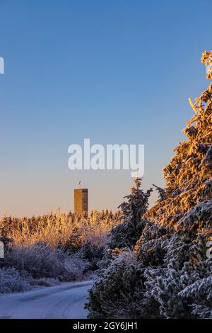 Aussichtsturm, Velka Destna, Orlicke Berge, Ostböhmen, Tschechische Republik Stockfoto