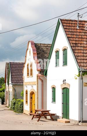 Weinstraße in Hajos, Kalocsa County, Südliche Tiefebene, Ungarn Stockfoto