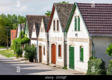 Weinstraße in Hajos, Kalocsa County, Südliche Tiefebene, Ungarn Stockfoto