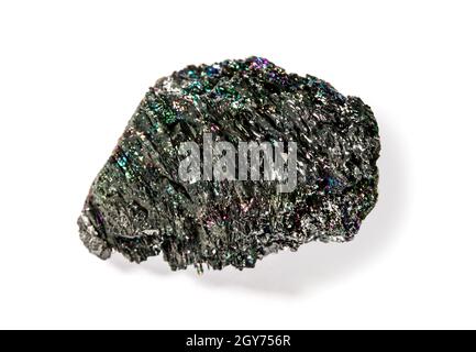 Carborundum-Gestein isoliert auf weißem Hintergrund Stockfoto