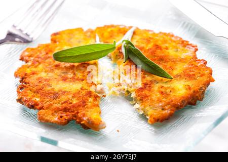 Stillleben von Kartoffelpfannkuchen Stockfoto