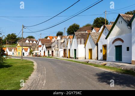 Weinkeller in Villanykovesd, Villany, Ungarn Stockfoto