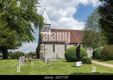 St. Peter und St. Paul's Church im Dorf Exton im Meon Valley, Hampshire, England, Großbritannien Stockfoto