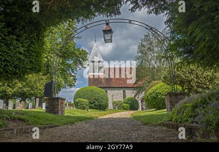 St. Peter und St. Paul's Church im Dorf Exton im Meon Valley, Hampshire, England, Großbritannien Stockfoto