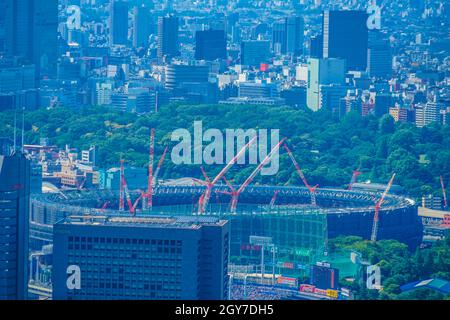 Neues Nationalstadion im Bau. Aufnahmeort: Metropolregion Tokio Stockfoto