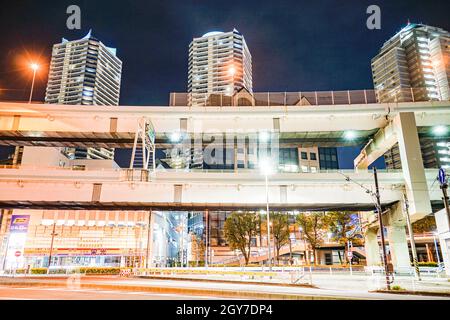 Von Kanagawa-ku, Yokohama-shi Nachtansicht. Drehort: Präfektur kanagawa, Yokohama-Stadt Stockfoto