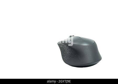 Die Wireless-Maus ist auf einem weißen Hintergrund isoliert. Stockfoto