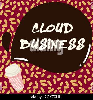 Schreiben Anzeige Text Cloud Business, Business Idea internetbasierte Bereitstellung von Diensten für Benutzer zur Verfügung gestellt Bunte Design Anzeige Nachricht, A Stockfoto
