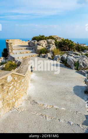 Aussichtspunkt in der Nähe von Cap Formentor, Mallorca Stockfoto