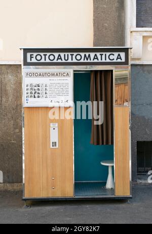 Fotopass-Stand in Italien Stockfoto