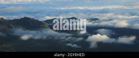 Sommermorgen im Entlebuch, Kanton Luzern. Stockfoto