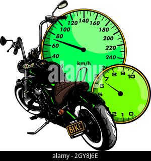 Vektor Custom Bike Motorrad Grafik Illustration. Stockfoto