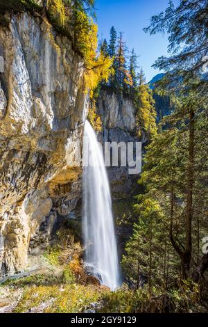 Wasserfall von Johannesburg, Bezirk Sankt Johann im Pongau, Land Salzburg, Österreich Stockfoto