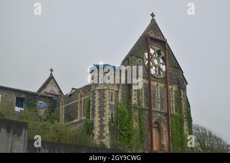 Skibbereen, West Cork, Irland. Oktober 2021. Ein Jahr ist vergangen, seit das Kloster der Barmherzigkeit in Skibbereen niedergebrannt ist. Kredit: Karlis Dzjamko/Alamy Live Nachrichten Stockfoto