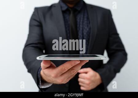 Vorstellung Von Ideen Für Neue Technologien Zur Diskussion Technologischer Verbesserungen Stockfoto