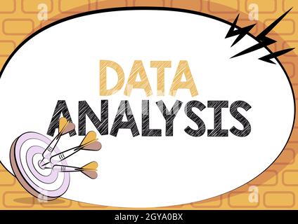 Konzeptionelle Darstellung Datenanalyse, Business-Präsentation Business Intelligence und Analyse mit einer Diskussion über ein neues Startup-Projekt, in der Message About präsentiert wird Stockfoto