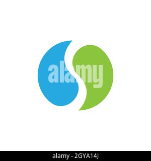 Yin Yang Vektor Symbol Design Illustration Vorlage Stockfoto