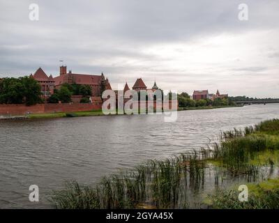 Schloss Malbork, ehemals Schloss Marienburg, Sitz des Großmeisters der Deutschen Ritter, Malbork, Polen Stockfoto