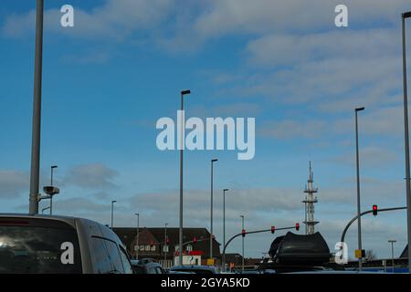 Der Autozug nach westerland auf sylt Stockfoto