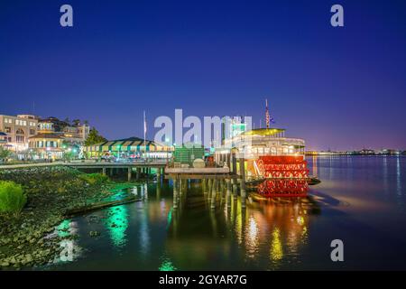 New Orleans Raddampfer in Mississippi River in New Orleans, Lousiana Stockfoto