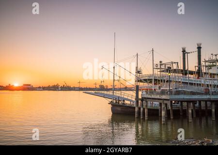 New Orleans Raddampfer in Mississippi River in New Orleans, Lousiana Stockfoto