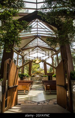 Wayfarers Chapel, Kalifornien Stockfoto