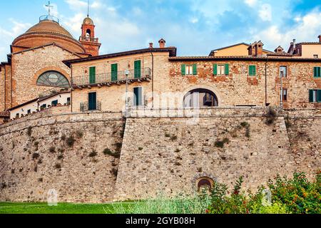 Blick auf die Altstadt von Castiglione del Lago Perugia Umbrien Italien Stockfoto