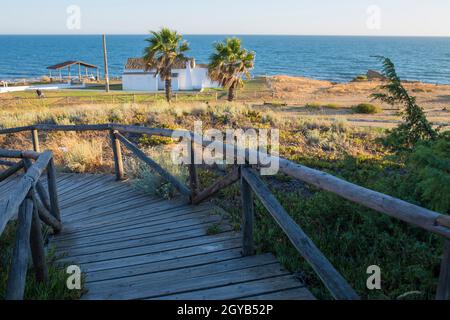 Dunes Park von Matalascanas. Küste der Costa de la Luz, Huelva, Spanien Stockfoto