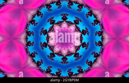 Rosa Kaleidoskop Blume nahtlose Kaledoskop Textur oder Muster, gut für die Verpackung von Papier, Hintergründe, Tapeten und Textildrucke Stockfoto