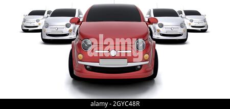 Ein Auto, die wegweisend für andere Stockfoto