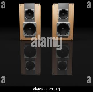 3D Render Lautsprecher Stockfoto