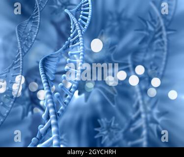 Abstrakte 3D-medizinischen Hintergrund DNA-Stränge Stockfoto