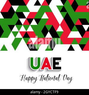 Die dekorativen geometrischen Stil Hintergrund für UAE nationale Feier Stockfoto
