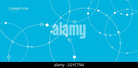 Hintergrund der Verbindung. Netzwerkkonzept mit Punkten und Linien. Vektorgrafik Stock Vektor