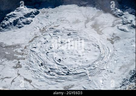 Geothermie-Region Hverir in Island in der Nähe des Myvatn-Sees, Island Stockfoto