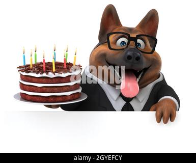 Fun Hund - 3D-Darstellung Stockfoto