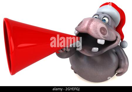 Fun Hippo - 3D-Darstellung Stockfoto