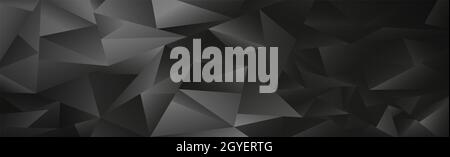 Abstrakte schwarz-graue Gradientendreiecke in verschiedenen Größen - Vektorgrafik Stockfoto