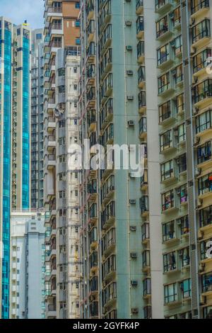 Bild des Hochhauses von Hong Kongs. Aufnahmeort: Sonderverwaltungsregion Hongkong Stockfoto