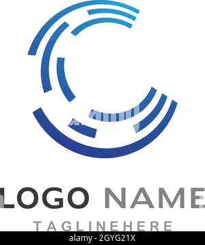 C-Logo Vorlage für Business-Technologie Stock Vektor