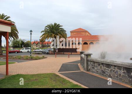 Rotorua Informationszentrum Stockfoto