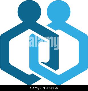 Annahme und Gemeinschaft Pflege Logo Vorlage Vektor icon Stock Vektor