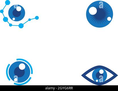 Branding Identität Corporate Eye Care Vektor-Logo-design Stock Vektor