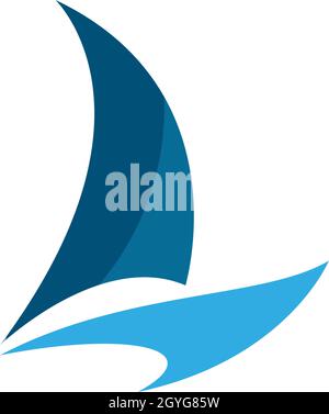 Segelschiff Logo Vorlage Vektor Stock Vektor