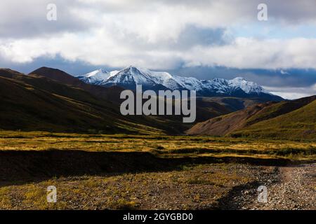 Blick auf die ALASKAN RANGE in der Nähe des Eielson Lookout bei Mile 66 - DENALI NATIONAL PARK Stockfoto