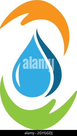 Logo-Vorlage für Wassertropfen Stock Vektor