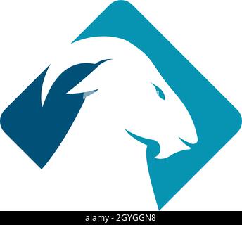 Ziege Logo Template Vector Stock Vektor