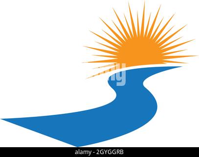 River Logo-Vorlage Stock Vektor