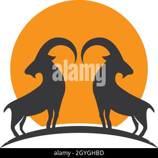 Ziege Logo Template Vector Stock Vektor
