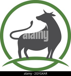 Vektorvorlage für das Cow-Logo Stock Vektor